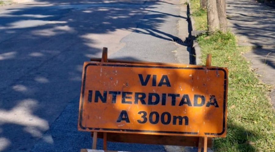Avenida Bento do Amaral Gurgel é interditada para obra da DAE em Jundiaí